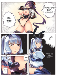 Sandbag Kamen O Cosplay Suru No Hie-Chan Hie-Chan Cosplay As Punching Bag Kamen (Kantai Collection -Kancolle-)